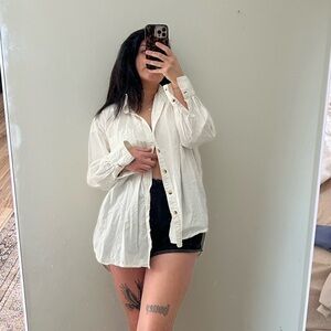 Free people oversized button up